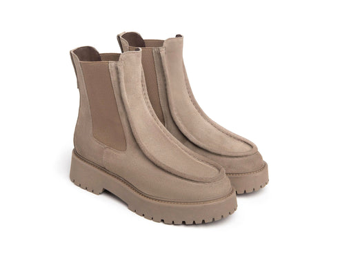 NeroGiardini Stivaletti Donna Invernali Chelsea in Camoscio