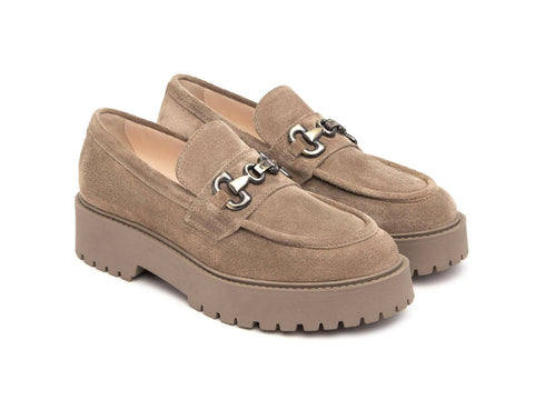 Nero Giardini Women's Winter Loafers Tank Suede Upper