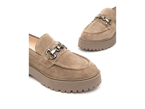 Nero Giardini Women's Winter Loafers Tank Suede Upper