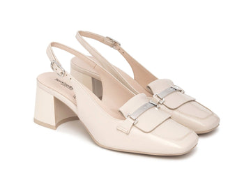 NeroGiardini Women's Beige Leather Slingback Spring Summer