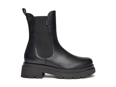 NeroGiardini Stivaletti Invernali Chelsea Boots in Pelle Nera i309153d-100