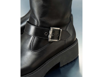 Nero Giardini Winter 2 Buckle Biker Boots Leather Upper