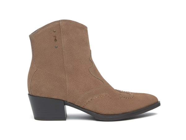 NeroGiardini Stivaletti Texani in Suede con Micro Borchie I513912D-442