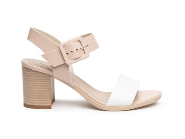 NeroGiardini Sandali Causal Chic Tomaia bicolore in Pelle rosa cipria E218654D-707