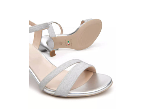 NeroGiardini Sandali Made in Italy Eleganti Donna Microglitter