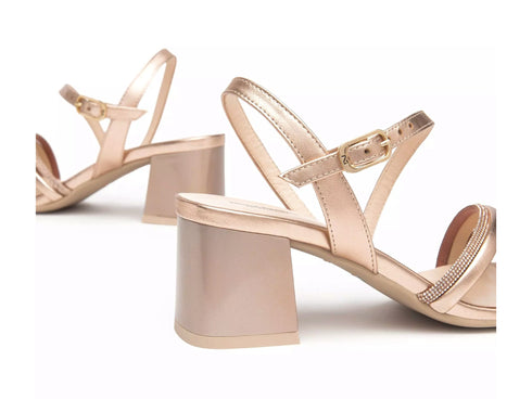 NeroGiardini Sandali Eleganti Donna Glitter Pharad Tacco Medio