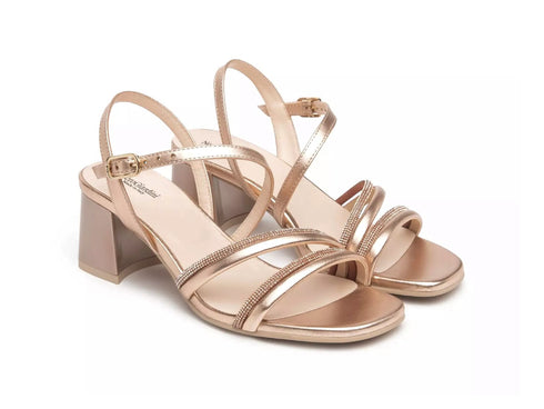 NeroGiardini Sandali Eleganti Donna Glitter Pharad Tacco Medio