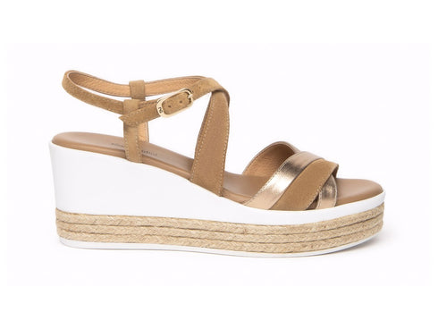 NeroGiardini Sandali Zeppa Cinturino Pelle Camoscio E307710D-434