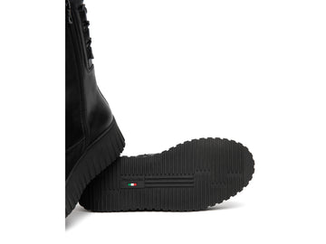 NeroGiardini Women's Platform Boots in Black Leather