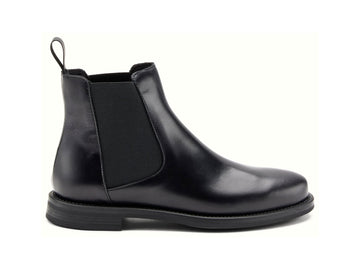 Frau Stivaletti Donna Beatles Chelsea in Pelle Nera Minimal A98N3