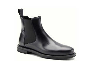 Frau Stivaletti Donna Beatles Chelsea in Pelle Nera Minimal