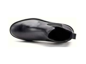 Frau Stivaletti Donna Beatles Chelsea in Pelle Nera Minimal