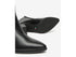 NeroGiardini Elegant Black Leather Ankle Boots with V-Neck