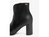 NeroGiardini Elegant Black Leather Ankle Boots with V-Neck