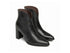 NeroGiardini Elegant Black Leather Ankle Boots with V-Neck