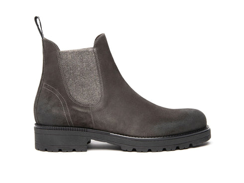 NeroGiardini Stivaletti Chelsea Uomo in Camoscio Grigio I501012U