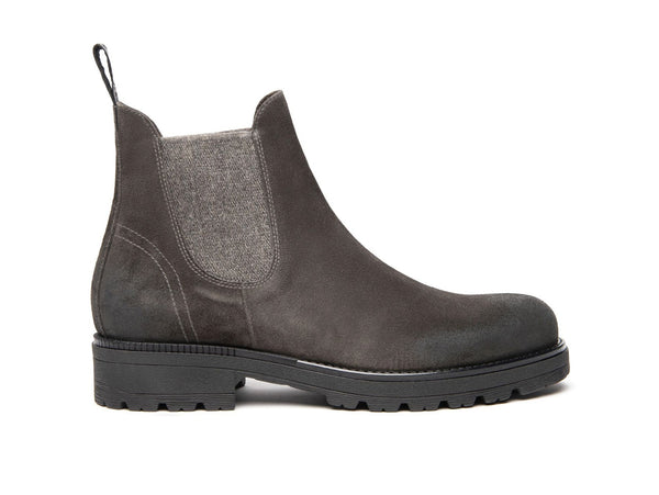 NeroGiardini Stivaletti Chelsea Uomo in Camoscio Grigio I501012U