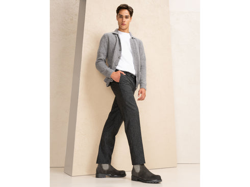 NeroGiardini Men's Grey Suede Chelsea Boots