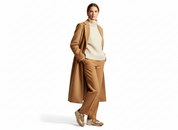 Back 70 Sneaker Jogger in Suede and Structured Fabric Beige