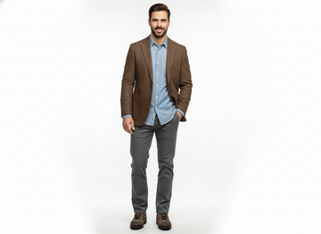 OXS Men's Frank Casual Ankle Boot in Almond Brown Suede