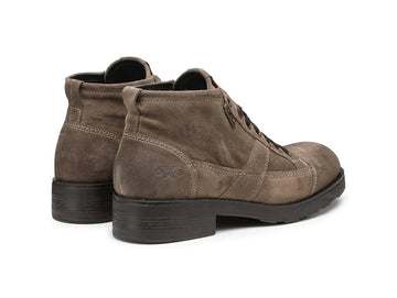 OXS Men's Frank Casual Ankle Boot in Almond Brown Suede