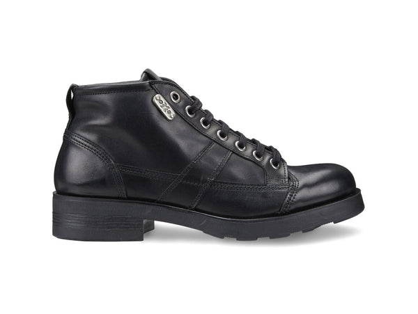 OXS Scarponcino Uomo Frank Casual in Pelle Nera 3600