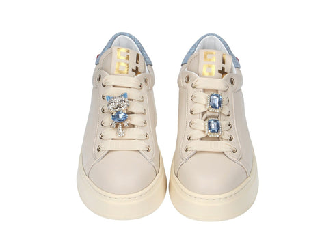 Gio+ PIA Sneakers Jeannine Jewel Cat Made in Italy Leather