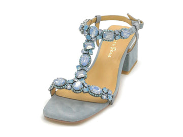 Alma en Pena Summer Jewel Sandals Medium Heel Suede Upper