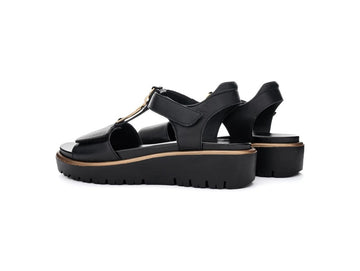 Ara Sandalo Donna Bilbao Pelle Nera HighSoft con Zeppa