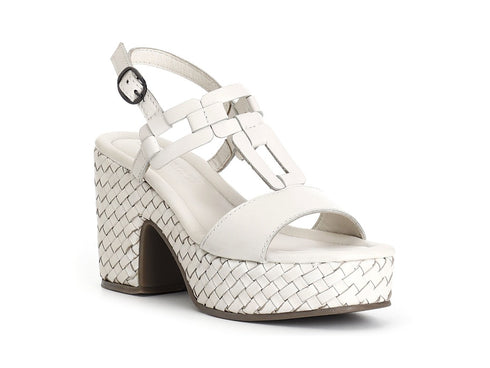 CafèNoir Sandalo Donna Platform Intrecciata con T-Strap