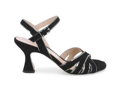 Melluso Sandali Eleganti Made in Italy Tomaia Camoscio Nero S314-224638