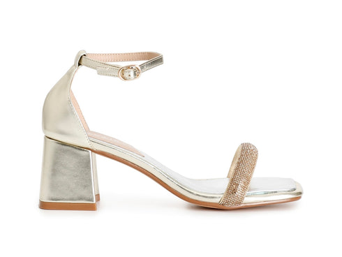 CafèNoir Sandali Eleganti Cinturino alla Caviglia Pelle Platino C1LF9006-L002