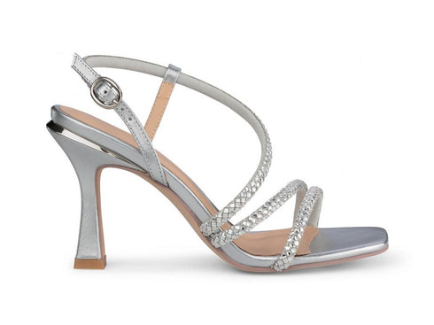 Alma en Pena Sandali Eleganti Cerimonia Estivi con Strass Argento V23249