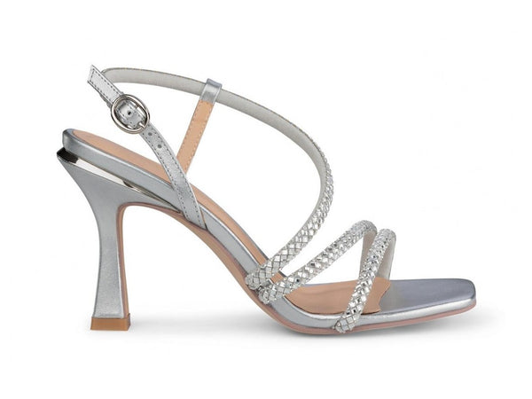 Alma en Pena Sandali Eleganti Cerimonia Estivi con Strass Argento V23249