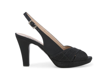 Melluso Donna Sandali Eleganti da Cerimonia in Tessuto Nero J585Z-249358