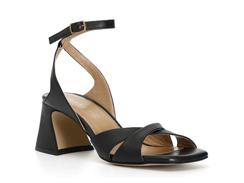 CafèNoir Elegant Sandal Ankle Strap Leather Upper