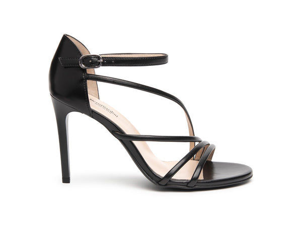 NeroGiardini Sandali Eleganti Tacco Alto Tomaia Pelle Nera E218400DE-100D