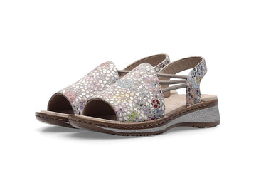 Ara Hawaii Sandals Casual Comfort Wedge Sole Leather Upper