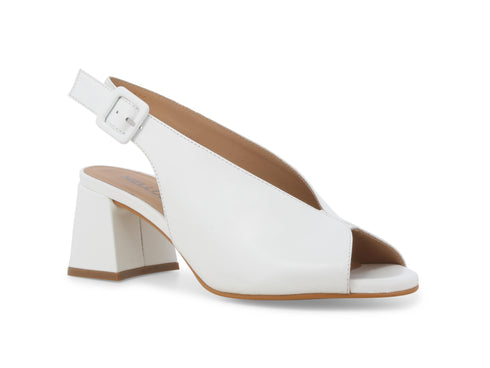 Melluso Sandalo Donna Slingback Tacco Comodo Tomaia Pelle