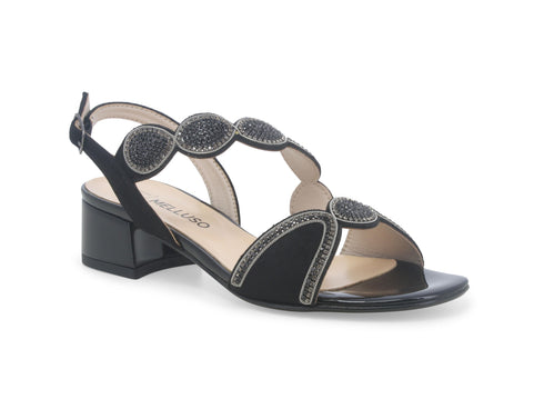 Melluso Sandalo Cerimonia Tacco Comodo Tomaia Camoscio