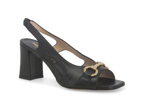 Melluso Summer Sandals High Heel Clamp Gold Leather Upper