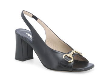 Melluso Sandals with Gold Horsebit High Heel Leather upper