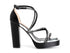 CafèNoir Sandali Platform Eleganti Estivi con Microstrass Nero C1MD9001-N001