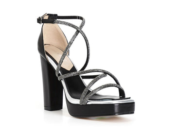 CafèNoir Sandali Platform Eleganti Estivi con Microstrass