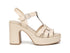 Nero Giardini Sandali Made in Italy Platform Tacco Alto Pelle Beige Sabbia E410402D-453