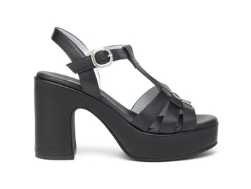 Nero Giardini Sandali Platform con Tacco Alto Tomaia Pelle Nera E410402D-100