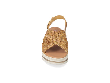 Valleverde Sandali Donna in Corda Intrecciata e Pelle con Zeppa