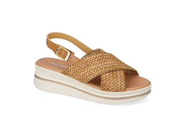 Valleverde Sandali Donna in Corda Intrecciata e Pelle con Zeppa