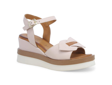 Melluso Casual Chic Sandals with Wedge Leather Upper