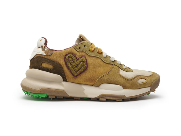 Satorisan Scarpe Chacrona Donna in Pelle Scamosciata Beige Brown